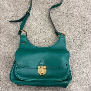 Tory Burch Teal Leather Shoulder Bag